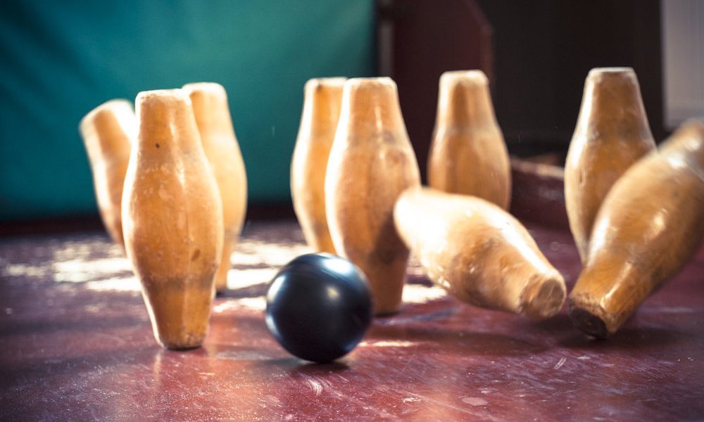 Skittle Pins and Ball